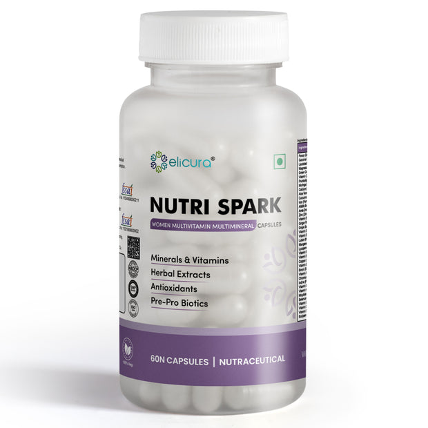 Elicura NutriSpark | Multivitamins For Women | 60 Veg Capsules