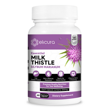 Elicura Milk Thistle Seed Extract 600mg - Liver Health Support
