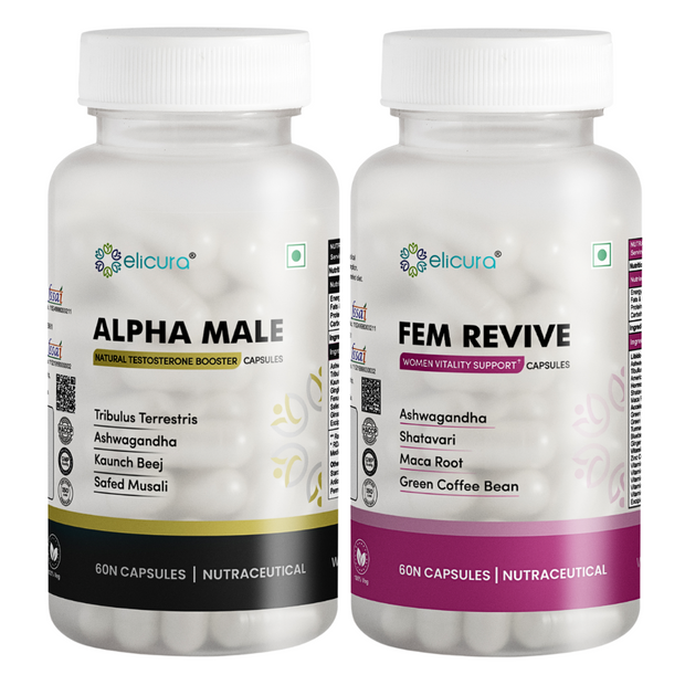 Elicura Alpha Male & FemRevive Bundle – Vitality Support for Men & Women