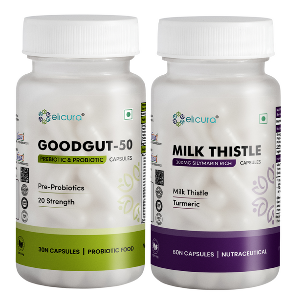 Elicura Milk Thistle & GoodGut Bundle – Liver & Digestive Health Support