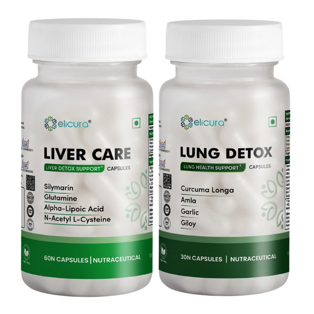 Elicura Lung & Liver Support Combo – Detox, Respiratory & Liver Health