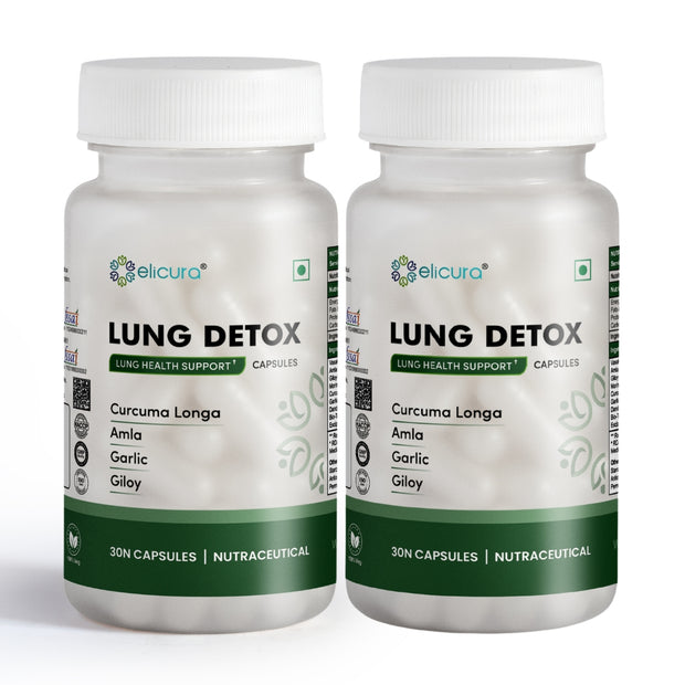 Elicura Lung Detox Supplement | 30 Veg Capsules