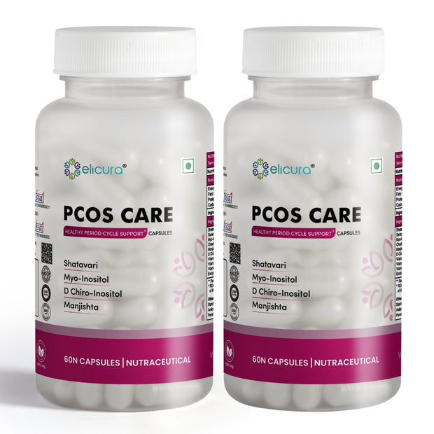 Elicura PCOS Care Supplement | 60 Veg Capsules for Hormonal Balance