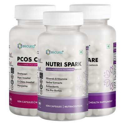 Elicura PMS, PCOS & FemSpark Combo – Hormonal Balance & Wellness