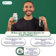 Elicura Vital Plant-based Omega-3 Supplement | 60 Veg Capsules with EPA & DHA