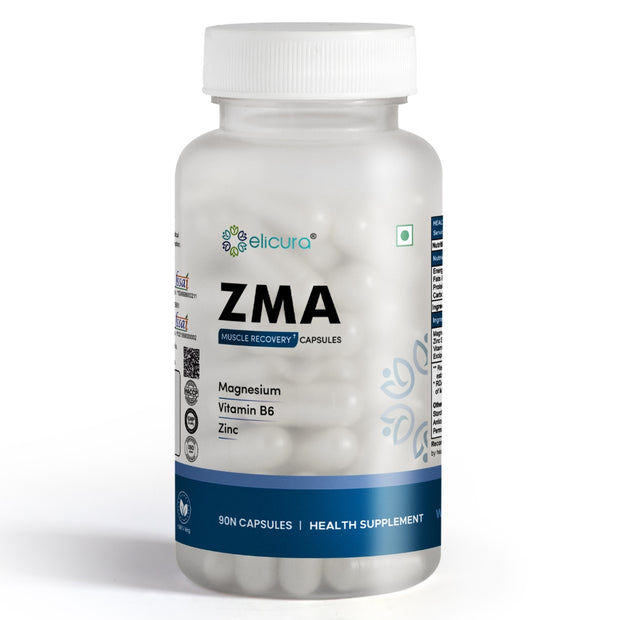 Elicura ZMA Supplement | 90 Veg Capsules for Sleep & Recovery