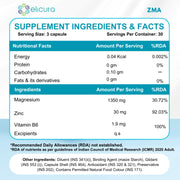 Elicura ZMA Supplement | 90 Veg Capsules for Sleep & Recovery